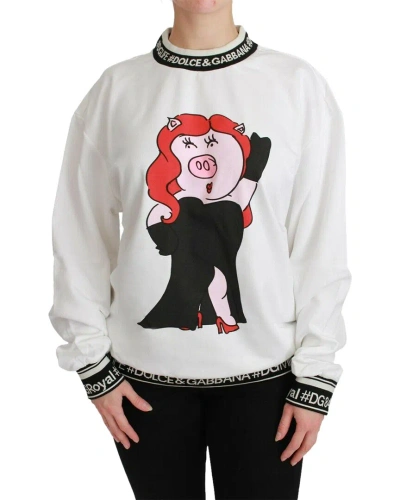 Dolce & Gabbana White Pig Of The Year Pullover Wom