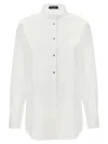 Dolce & Gabbana White Shirt With Classic Collar In Cotton Stretch Woman In White