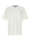 Dolce & Gabbana White Crewneck T-shirt With Logo Embroidery On The Front