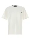 Dolce & Gabbana White Crewneck T-shirt With Logo Embroidery On The Front In White