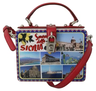 Pre-owned Dolce & Gabbana White Plexi Box Sicilia Square Hand Shoulder Purse Women's Bag ()