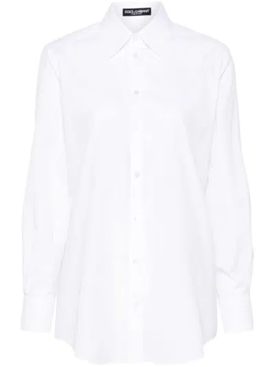 DOLCE & GABBANA WHITE POPLIN SHIRT