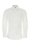 Dolce & Gabbana White Stretch Poplin Shirt In White