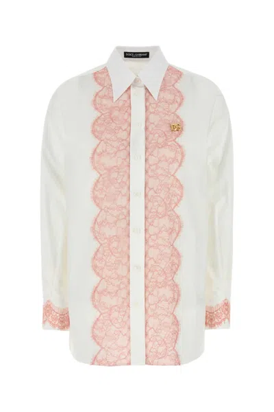 DOLCE & GABBANA WHITE POPLIN SHIRT