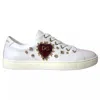Dolce & Gabbana White Portofino Sacred Heart Sneakers Women Shoes In White