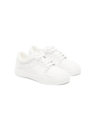 Dolce & Gabbana Kids' White Portofino Sneakers In Bianco
