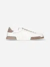 Dolce & Gabbana Portofino Yatch Sneakers In Calfskin Color White And Dove Grey In White