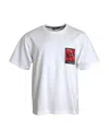 Dolce & Gabbana White Red Lips Print Cotton Men T-shirt In White