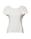 Dolce & Gabbana White Viscose Round Neck Short Sleeves Top
