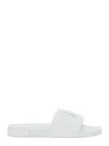 Dolce & Gabbana White Sandals With Tonal Logo Lettering On The Rear And Open Toe In Rubber Man In White