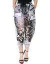 Dolce & Gabbana White See Through Logo Cropped Cargo Pants In White