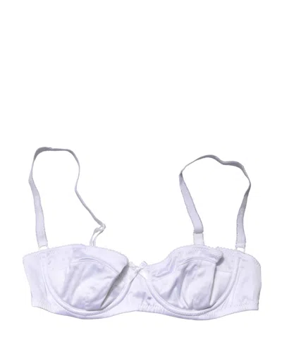 Dolce & Gabbana White Semi-pad Underwire Balconette Bra Underwear