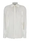 Dolce & Gabbana White Shirt With Pussy-bow Collar In Silk Woman In Multicolor