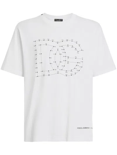 DOLCE & GABBANA WHITE SHORT SLEEVE T-SHIRT