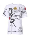 Dolce & Gabbana White Short-sleeved Printed Jersey T-shirt