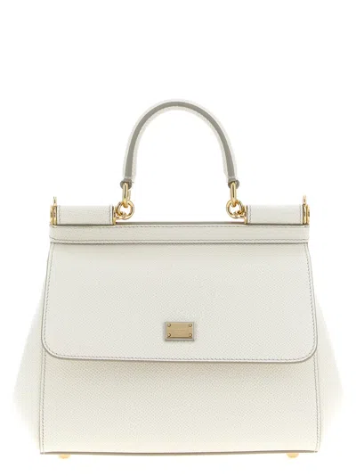 Dolce & Gabbana White Sicily Medium Satchel