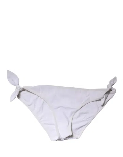 Dolce & Gabbana White Side-tie Bikini Bottom Swimsuit Swimwear