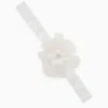 Dolce & Gabbana White Choker With Silk Blend Flower In White