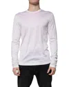 Dolce & Gabbana White Silk Crew Neck Men Pullover Sweater In White