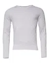 Dolce & Gabbana White Silk Crew Neck Men Pullover Men's Sweater In White