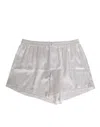 Dolce & Gabbana White Silk Satin Elastic Men Boxer Short Swimwear In Multi