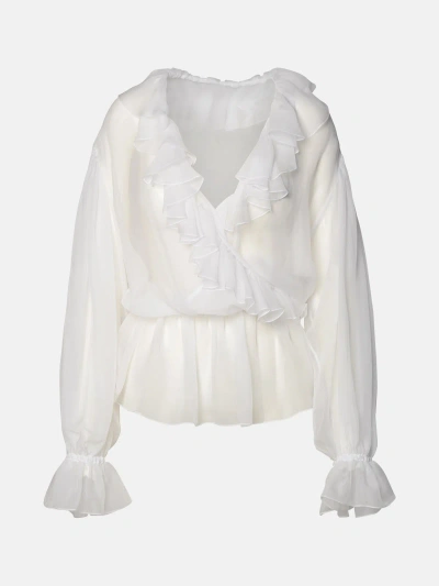 Dolce & Gabbana White Silk Shirt