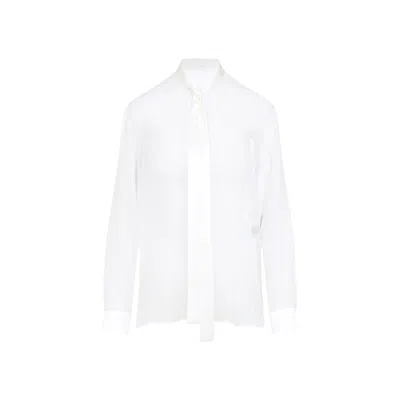 Dolce & Gabbana White Silk Shirt In Neutral