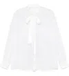 Dolce & Gabbana White Silk Shirt In Yellow