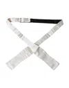 Dolce & Gabbana White Silk Slim Skinny Necktie Men Bow Tie In White