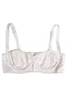 Dolce & Gabbana White Silk Balconette Non Wire Bra Women's Underwear In White