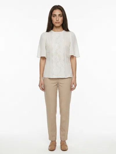 Dolce & Gabbana Silk Embroidered Blouse In White