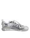 Dolce & Gabbana White Silver Low Top Ns1 Sneakers Shoes