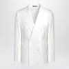 Dolce & Gabbana White Single-breasted Cotton Jacket