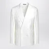 Dolce & Gabbana White Single-breasted Cotton Jacket