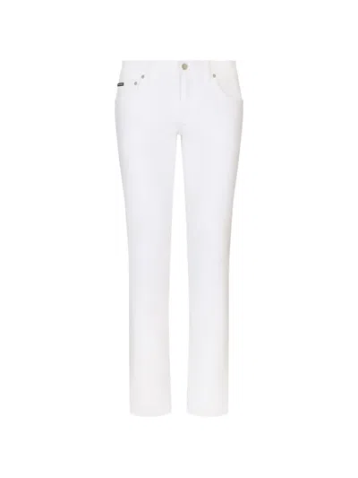 Dolce & Gabbana White Skinny Stretch Jeans