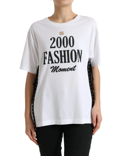 Dolce & Gabbana Lacing Detailed T-shirt In White