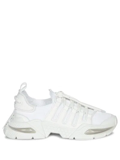DOLCE & GABBANA DOLCE & GABBANA WHITE SNEAKERS WITH MODERN SILHOUETTE AND UNIQUE LACING SYSTEM
