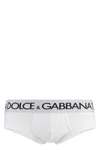 Dolce & Gabbana White Stretch Cotton Brief Set