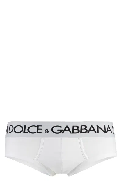 Dolce & Gabbana White Stretch Cotton Brief Set