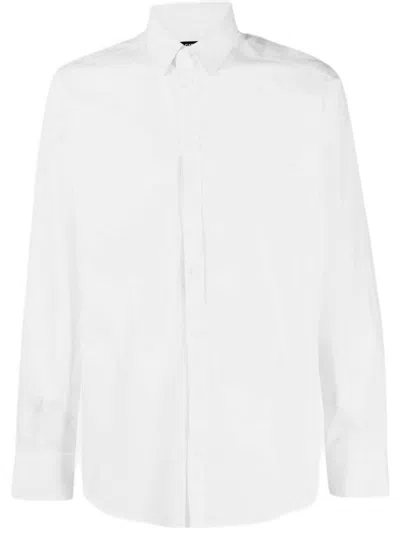 Dolce & Gabbana White Stretch Cotton Long Sleeve Shirt