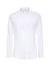 Dolce & Gabbana Slim Fit Long-sleeved Shirt In Stretch Cotton In White