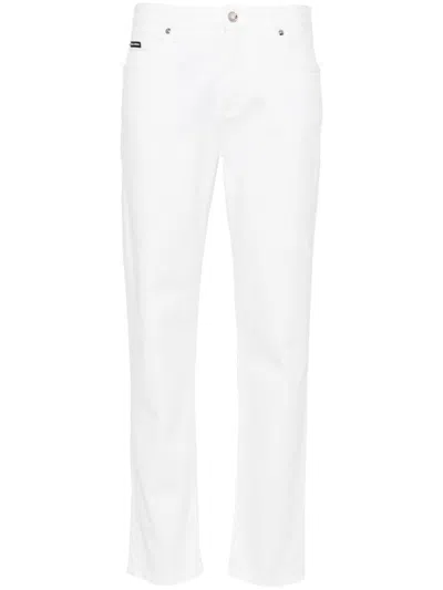 Dolce & Gabbana Slim Mini Jeans With Classic Five-pocket Design In White