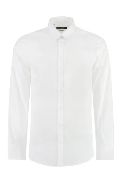 Dolce & Gabbana White Cotton Shirt For Men