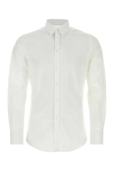 Dolce & Gabbana White Stretch Poplin Shirt
