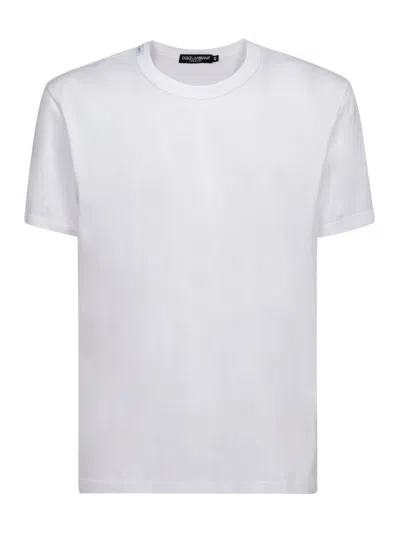 Dolce & Gabbana Cotton Jersey Tonal Logo T-shirt In White