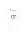 Dolce & Gabbana White T-shirt For Girl With Dg Logo In White