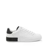 Dolce & Gabbana White Leather Portofino Sneakers In White