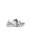 Dolce & Gabbana Dg Country Road Sneaker In Leather And Fabric In Gray
