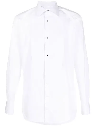 DOLCE & GABBANA WHITE TUXEDO SHIRT