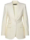 Dolce & Gabbana Structured Wool Blend Blazer With Flap Pockets